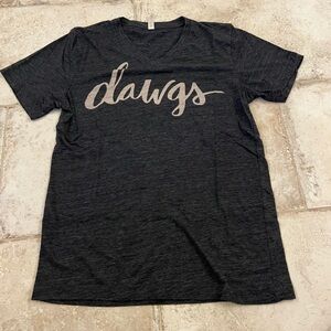 Scarlett & Gold “Dawgs” Charcoal Graphic Tee — Georgia Game Day (M)